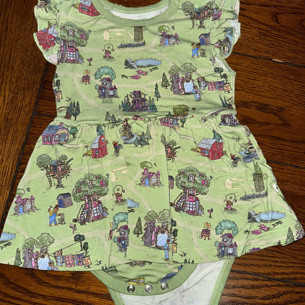 Green Kids Casual Dress
